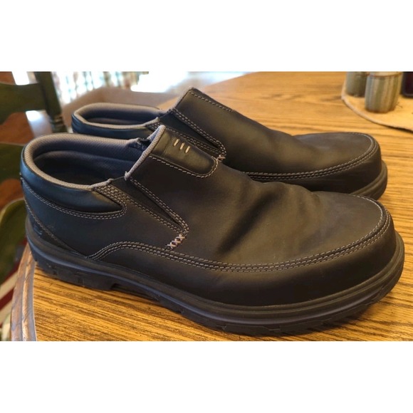 Skechers Men\'s Segment The Search Memory Foam Leather Shoes‎ Black Size 12 XW main image 6